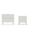 Manhattan Comfort Rockefeller Dresser and Nightstand Set, Off White and Nature 104GMC3 - alternate 7